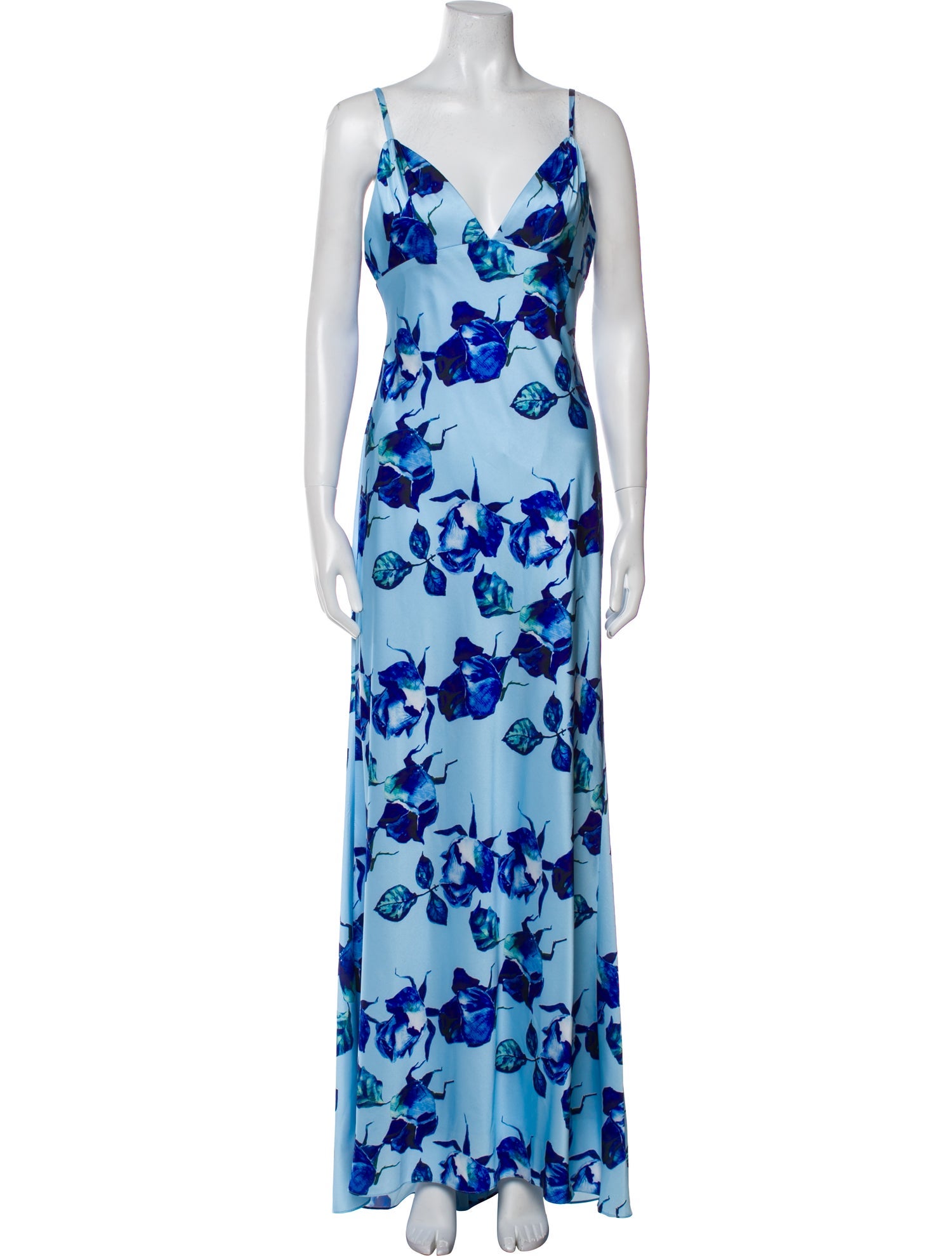 Mac Duggal Floral Print Long Dress