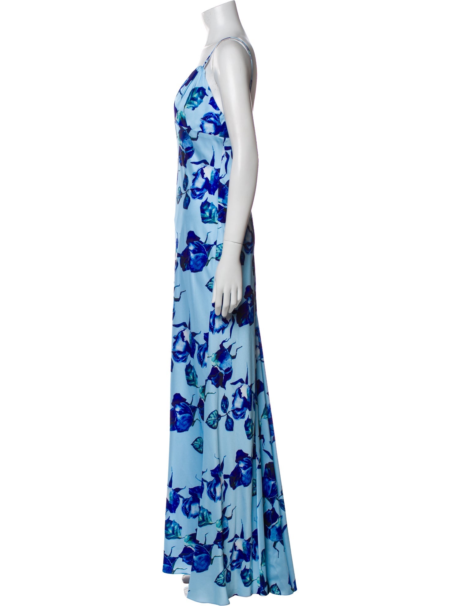 Mac Duggal Floral Print Long Dress