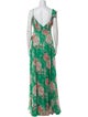 Mac Duggal Floral Print Long Dress