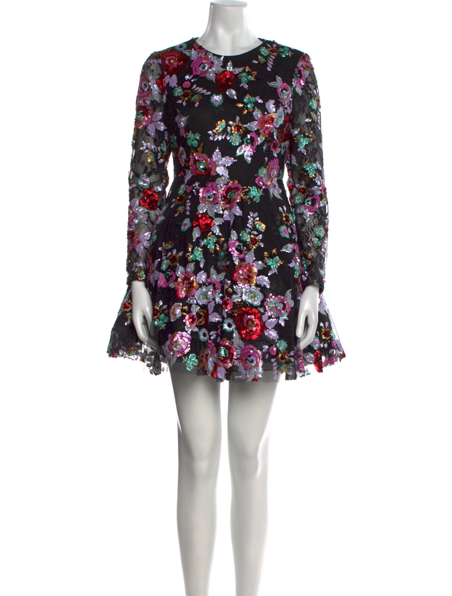 Mac Duggal Floral Print Mini Dress