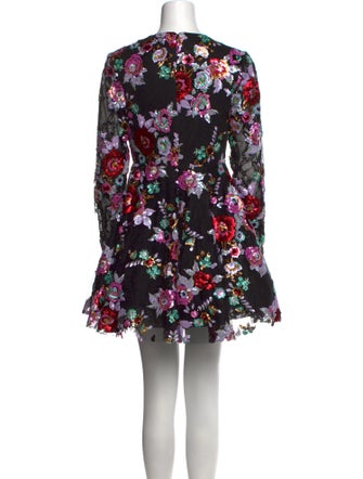 Mac Duggal Floral Print Mini Dress