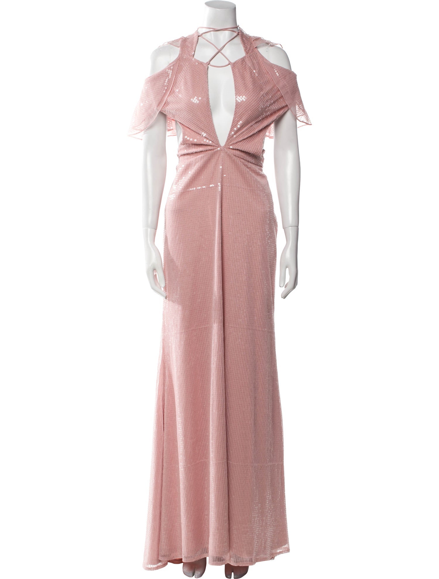 Mac Duggal V-Neck Long Dress w/ Tags