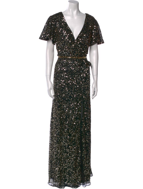 Mac Duggal V-Neck Long Dress