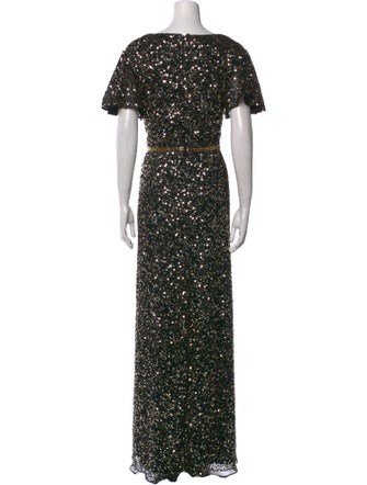 Mac Duggal V-Neck Long Dress