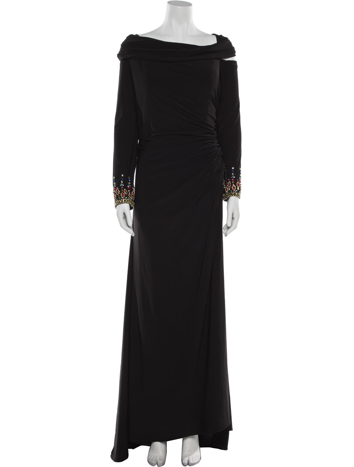 Mac Duggal Bateau Neckline Long Dress