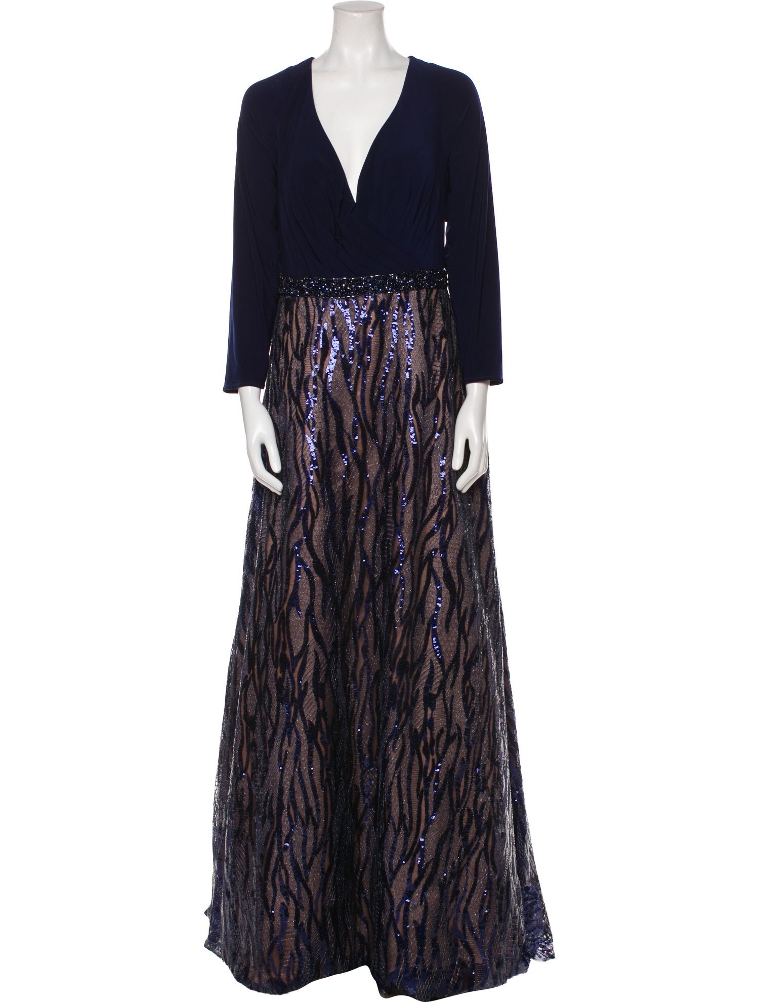 Mac Duggal Printed Long Dress