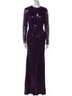 Mac Duggal Crew Neck Long Dress