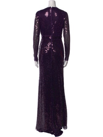 Mac Duggal Crew Neck Long Dress
