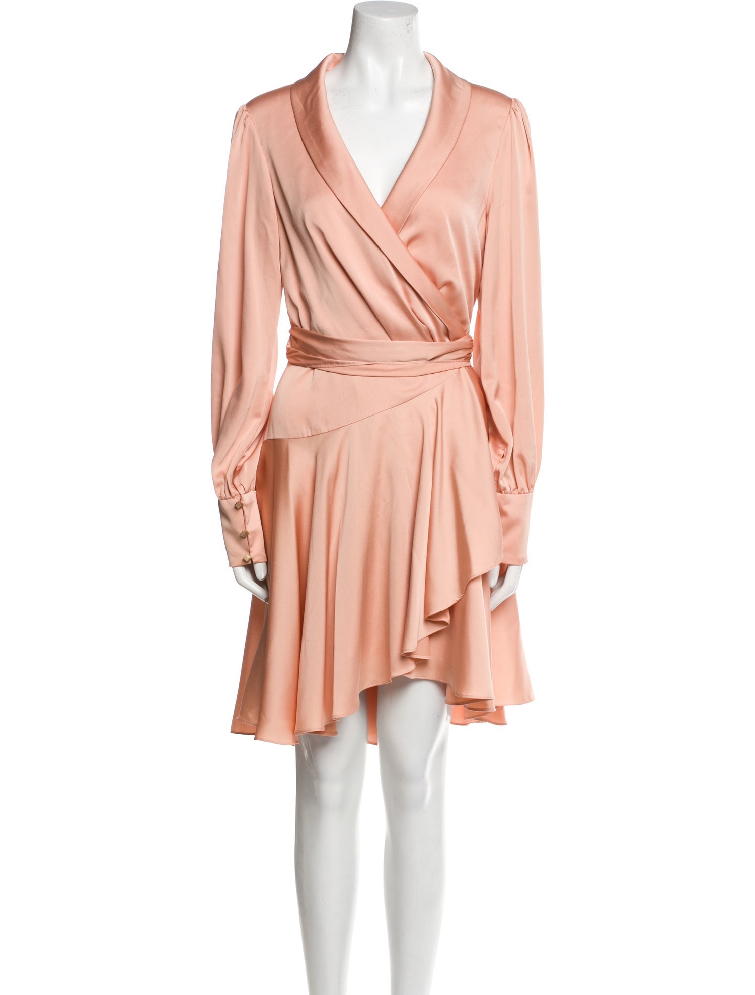 Mac Duggal V-Neck Knee-Length Dress