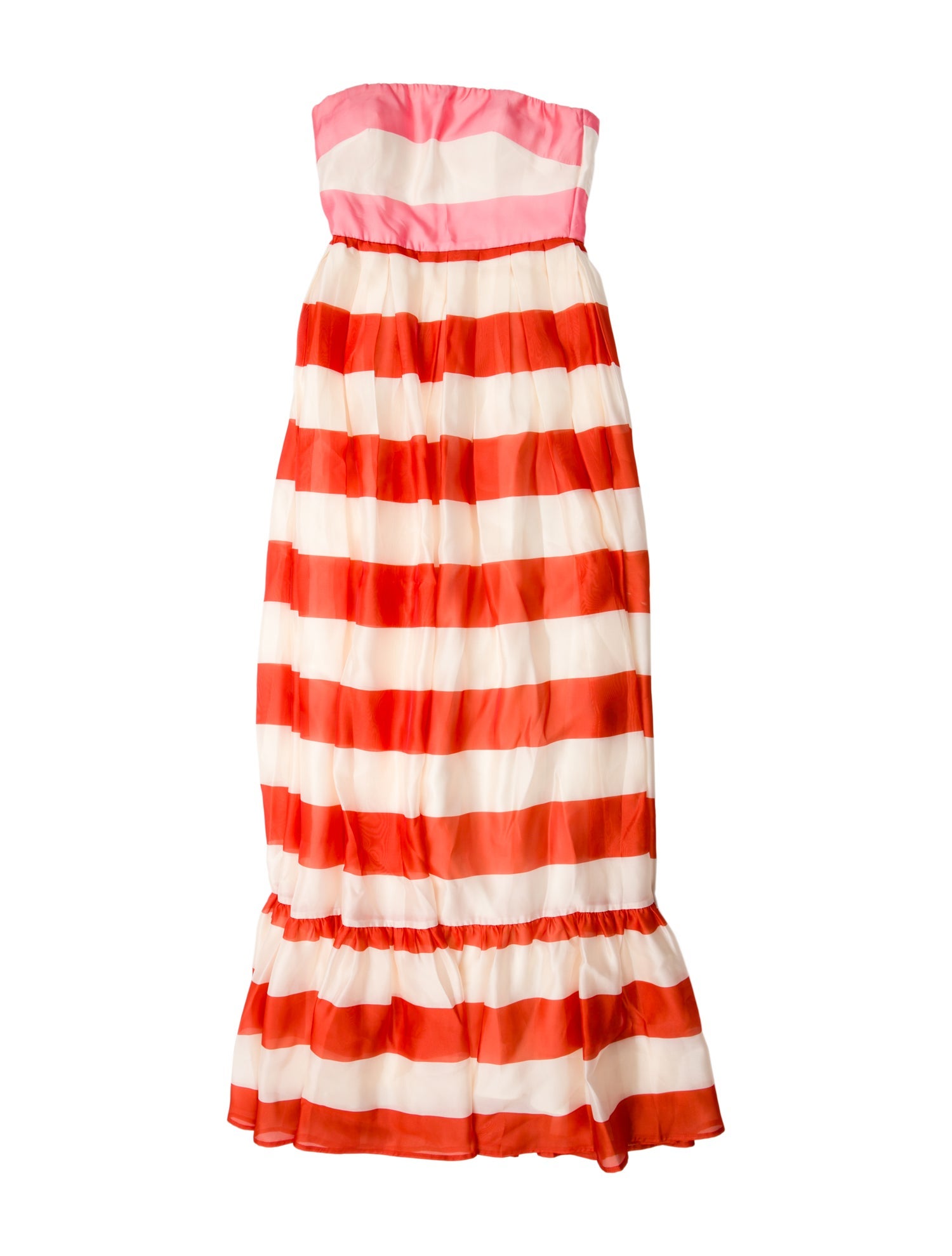 Mac Duggal Striped Long Dress