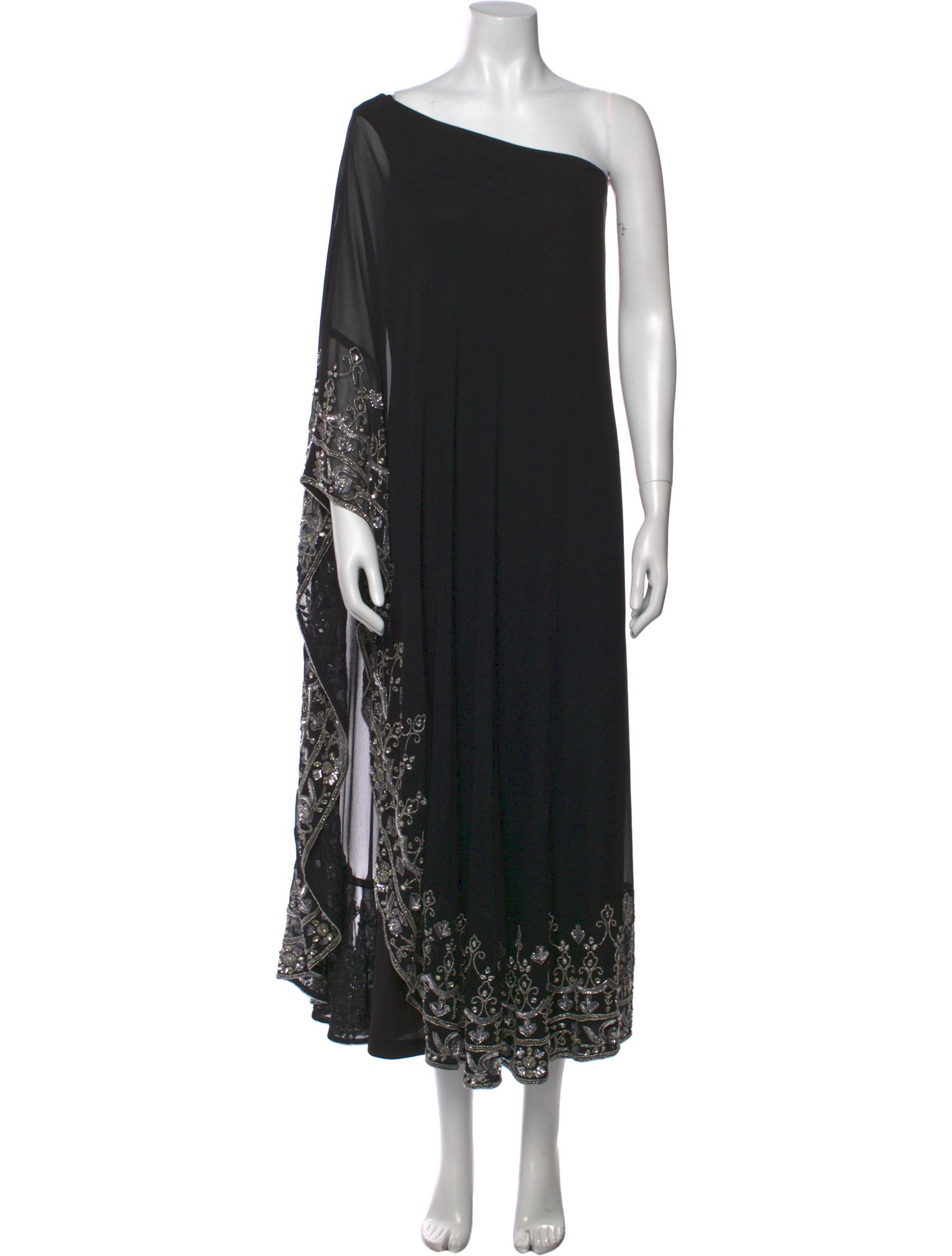 Mac Duggal One-Shoulder Long Dress