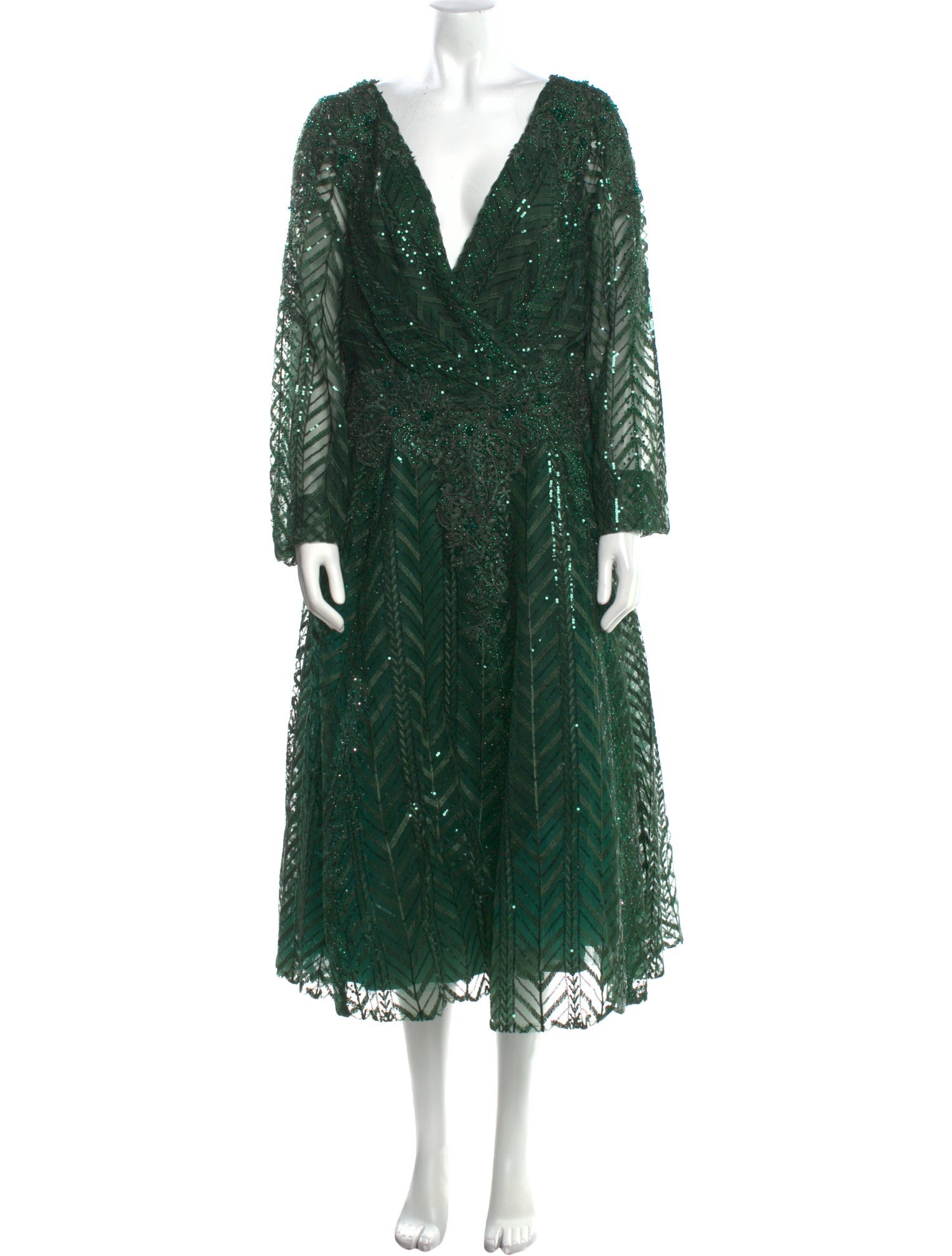 Mac Duggal Lace Pattern Long Dress w/ Tags