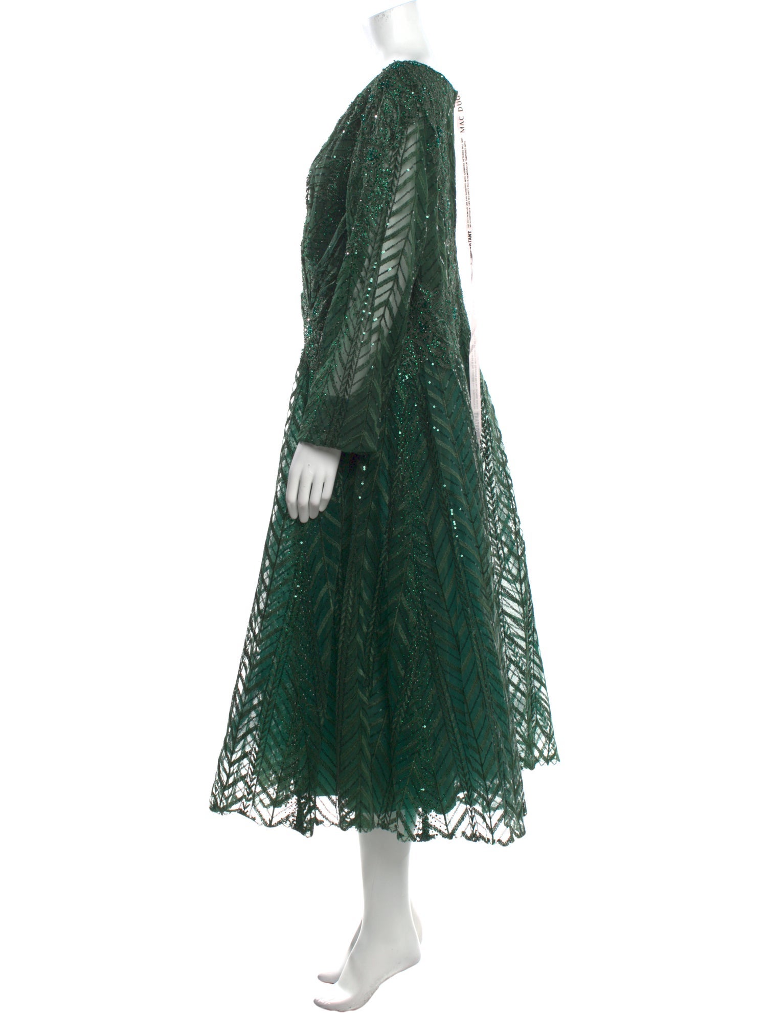 Mac Duggal Lace Pattern Long Dress w/ Tags