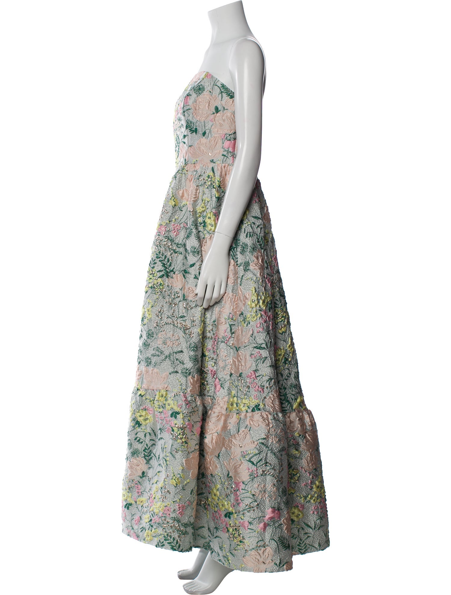 Mac Duggal Printed Long Dress