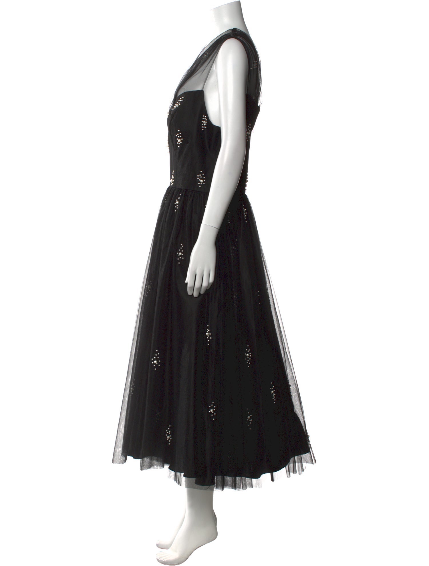 Mac Duggal V-Neck Midi Length Dress