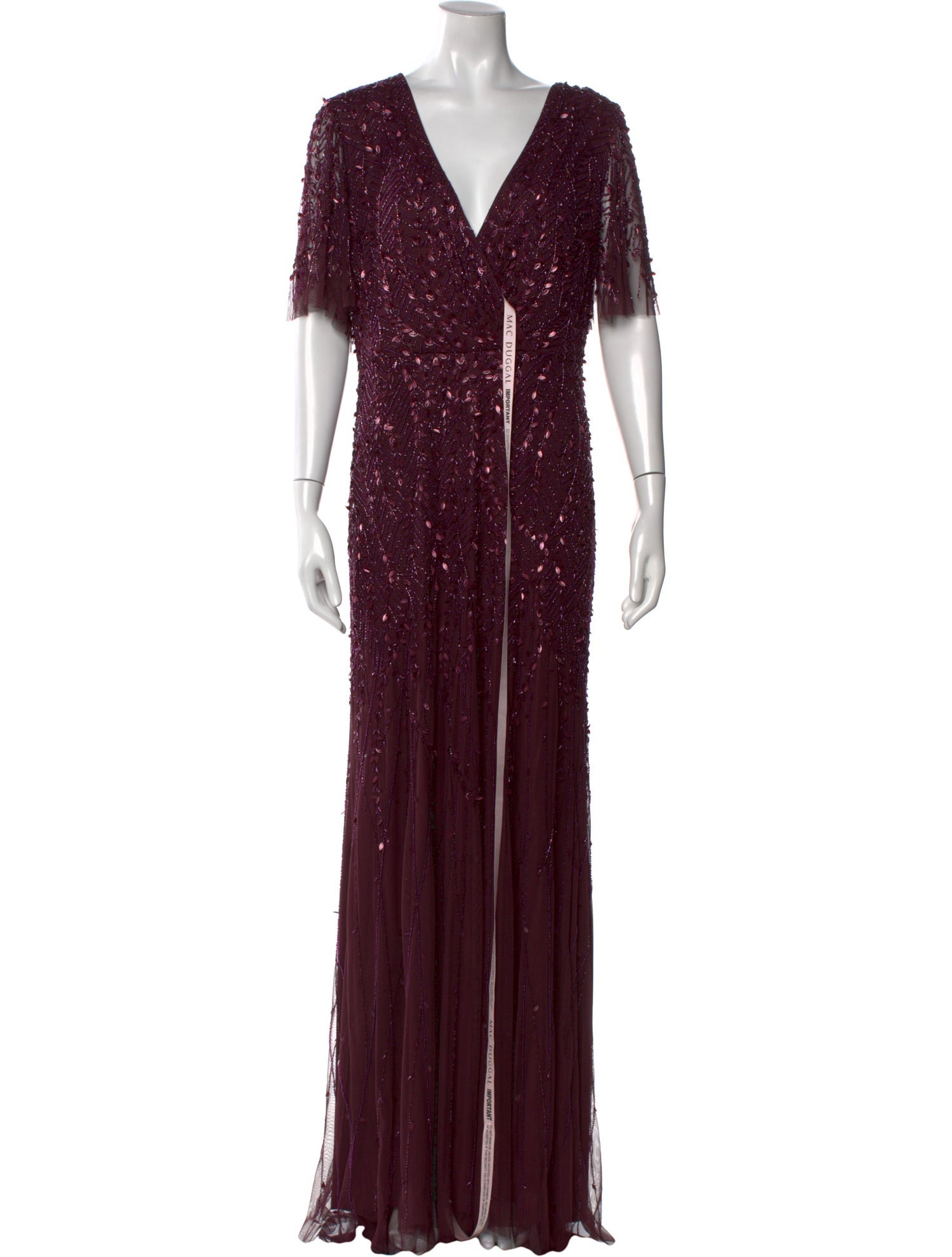 Mac Duggal V-Neck Long Dress w/ Tags