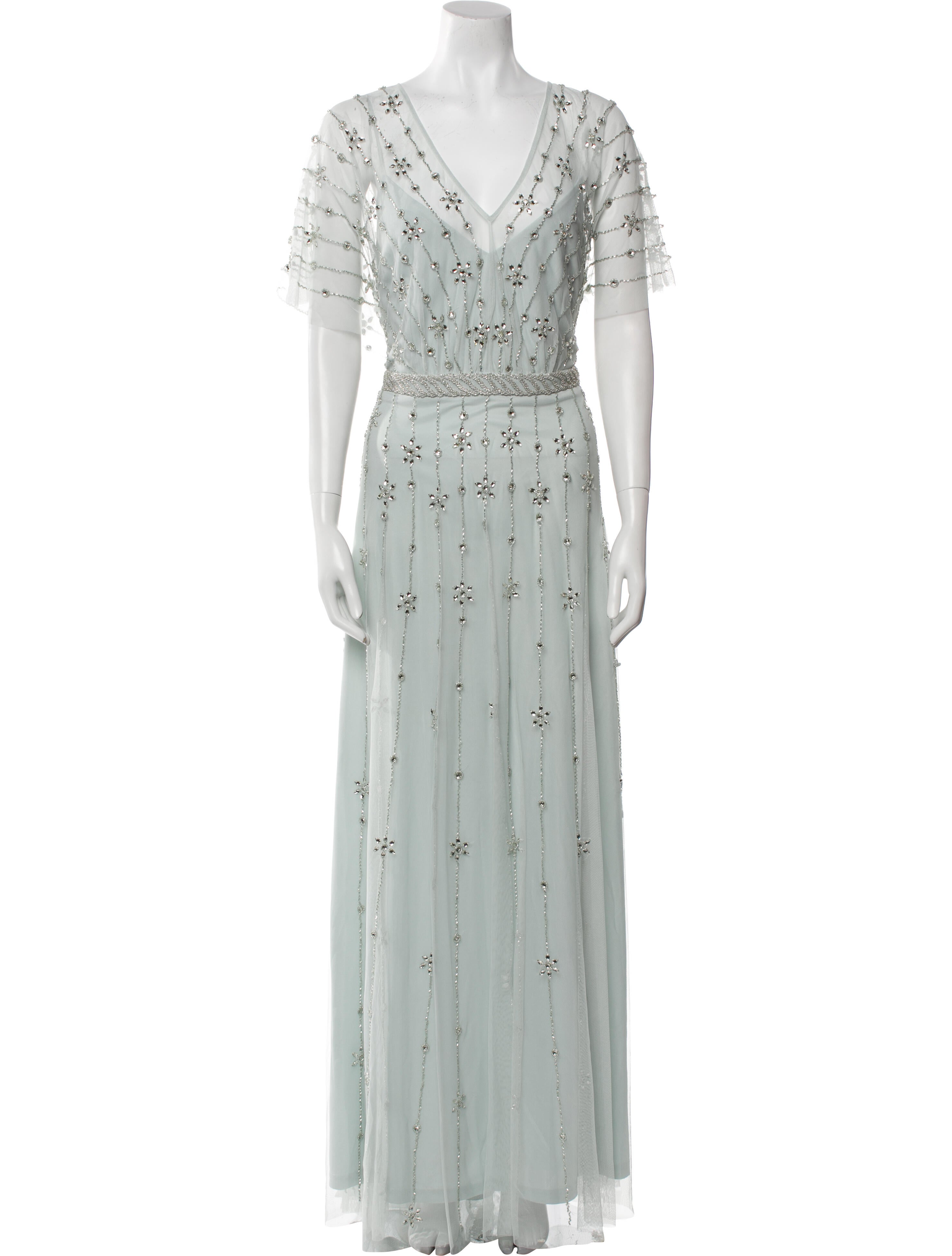 Mac Duggal V-Neck Long Dress w/ Tags