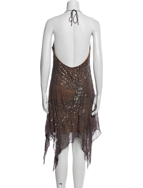 Mac Duggal Silk Midi Length Dress