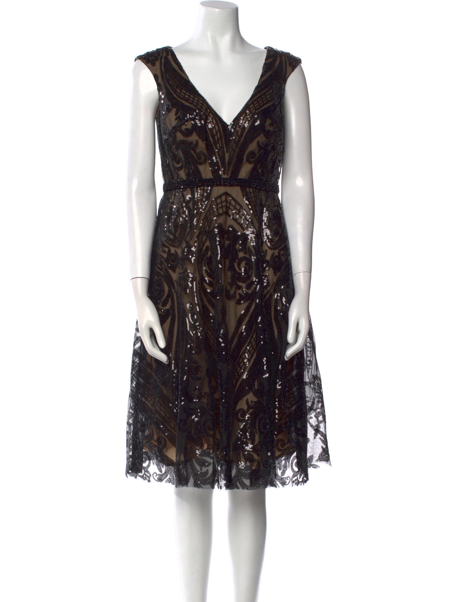 Mac Duggal Printed Knee-Length Dress w/ Tags