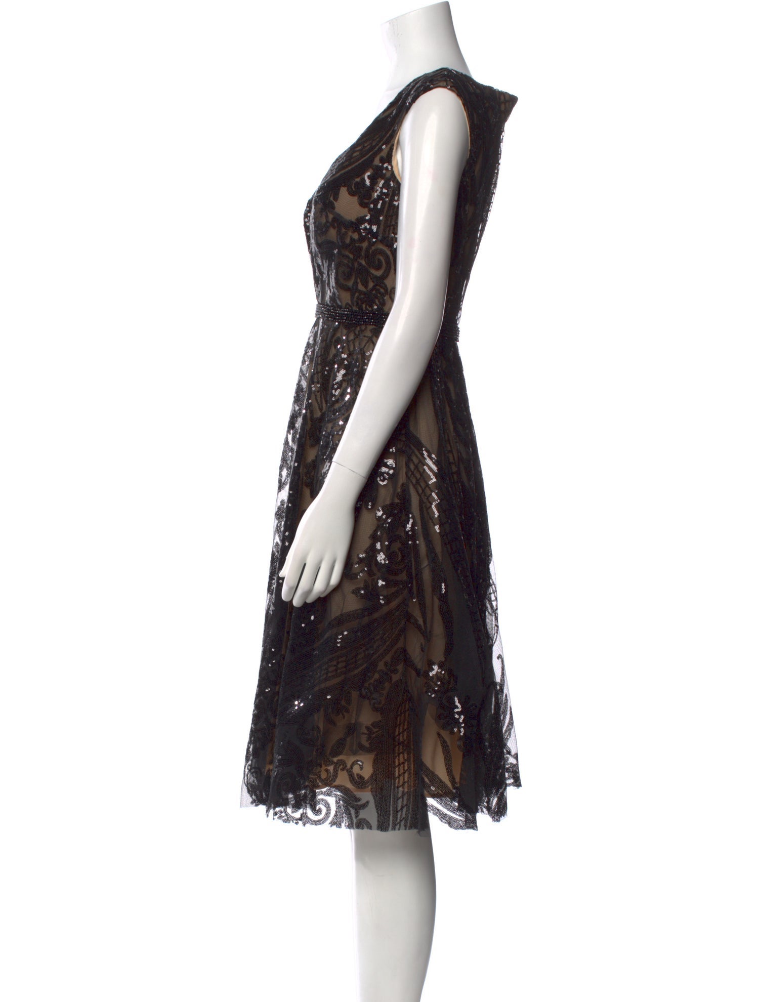 Mac Duggal Printed Knee-Length Dress w/ Tags