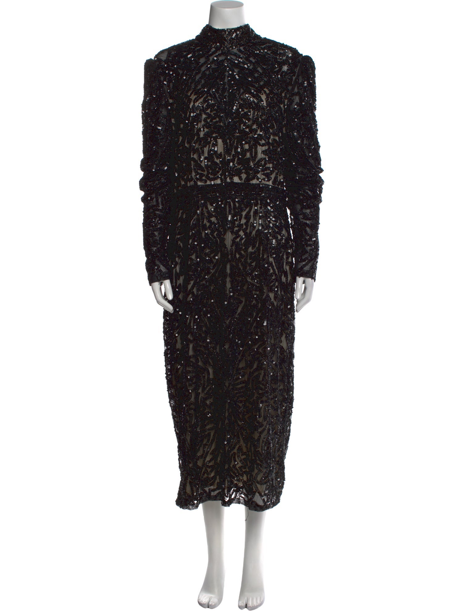 Mac Duggal Printed Midi Length Dress