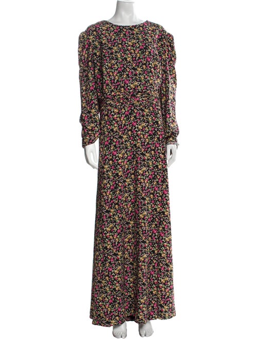 Mac Duggal Floral Print Long Dress