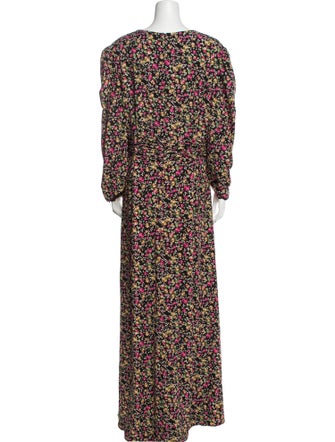 Mac Duggal Floral Print Long Dress