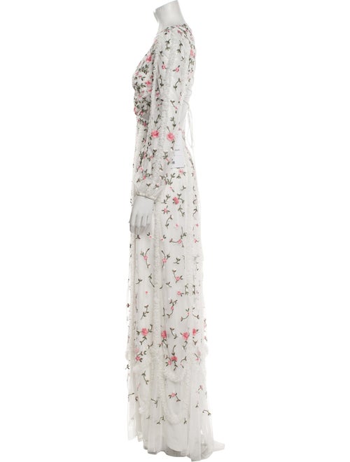 Mac Duggal Floral Print Long Dress