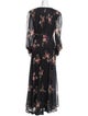 Mac Duggal Floral Print Long Dress
