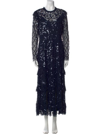 Mac Duggal Printed Long Dress