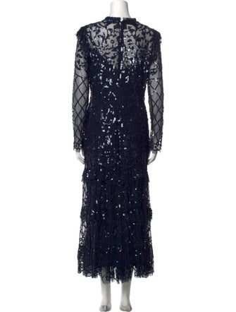 Mac Duggal Printed Long Dress