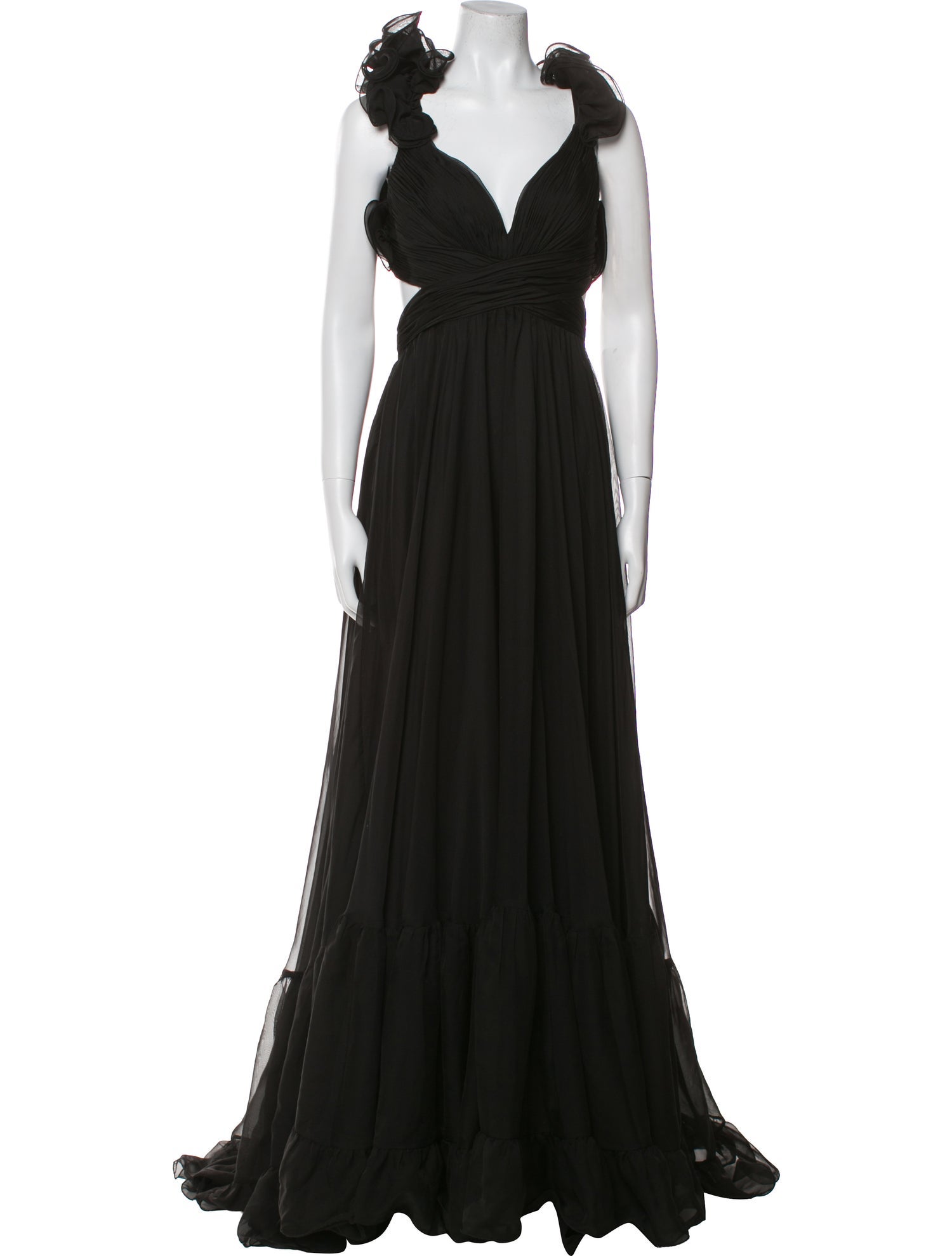 Mac Duggal V-Neck Long Dress