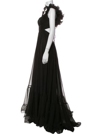Mac Duggal V-Neck Long Dress