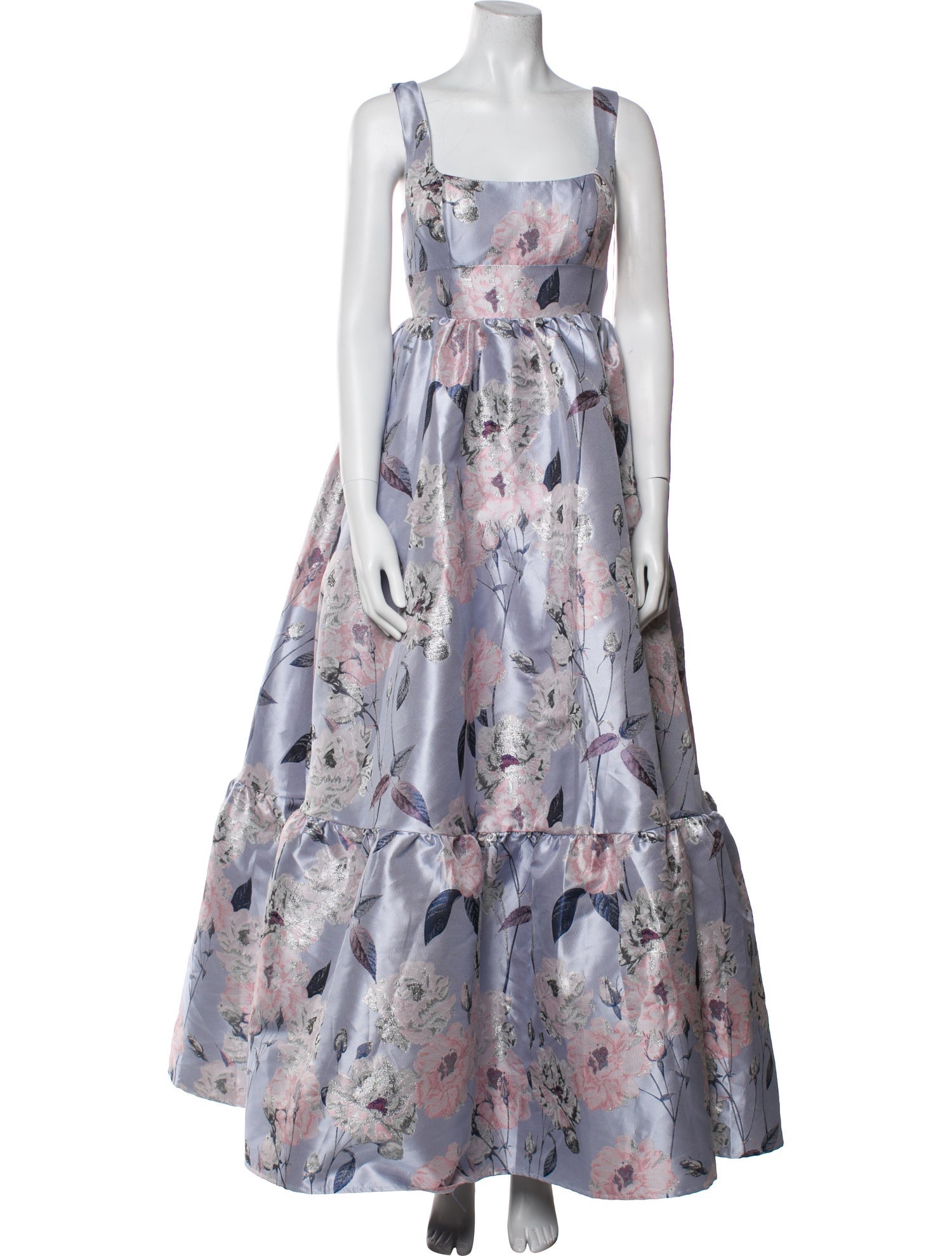 Mac Duggal Floral Print Long Dress w/ Tags