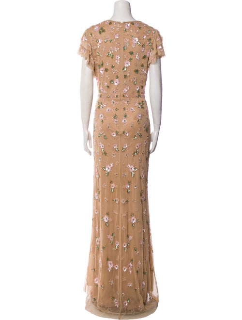 Mac Duggal Floral Print Long Dress