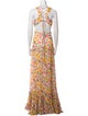 Mac Duggal Floral Print Long Dress