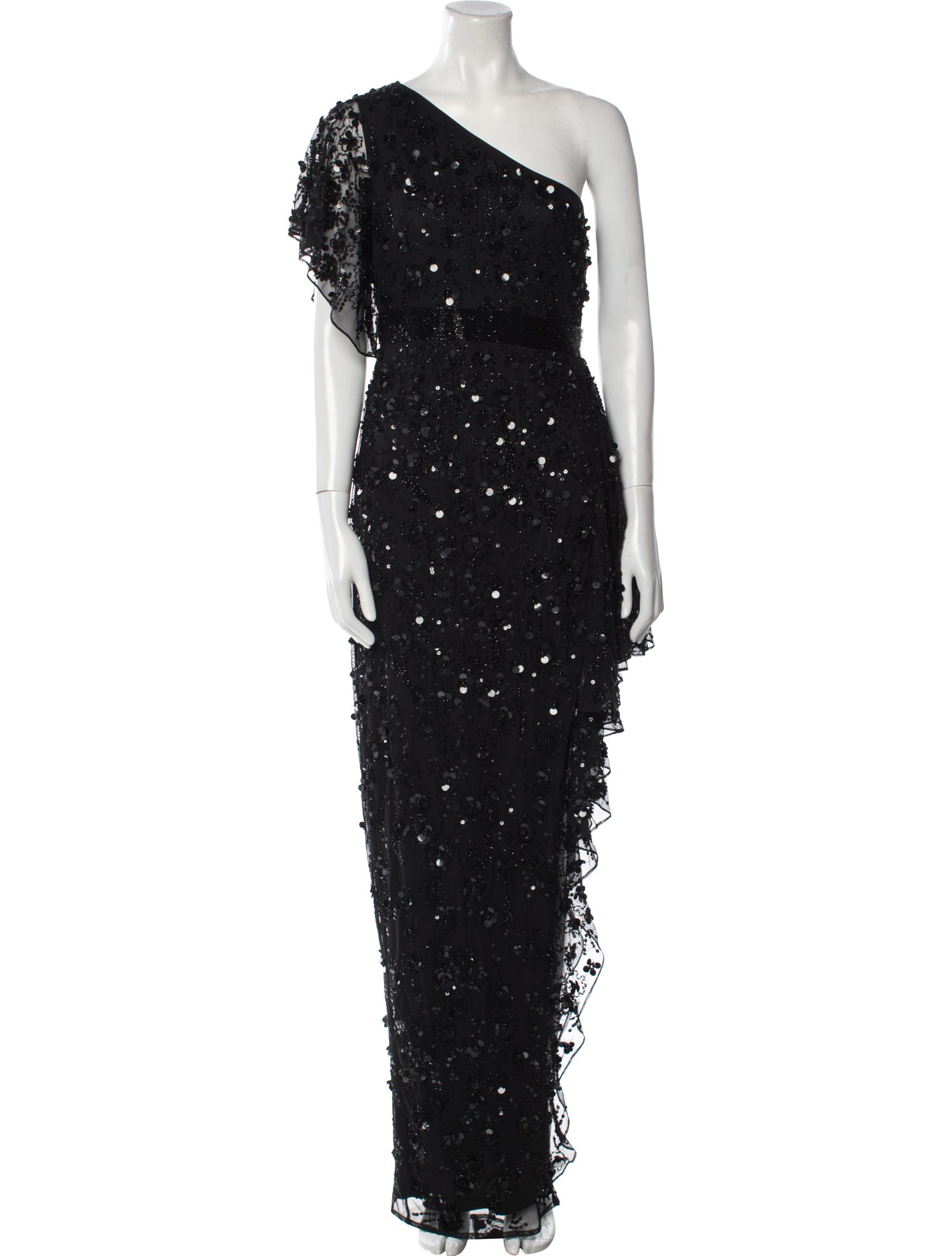 Mac Duggal One-Shoulder Long Dress