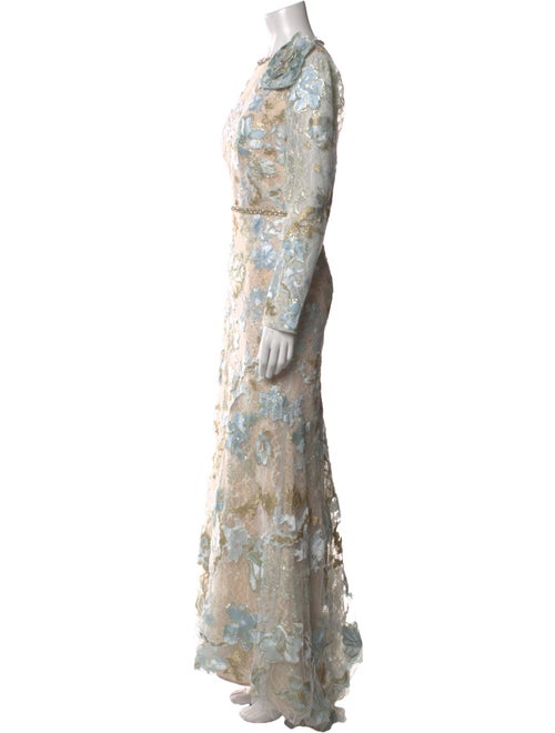 Mac Duggal Lace Pattern Long Dress