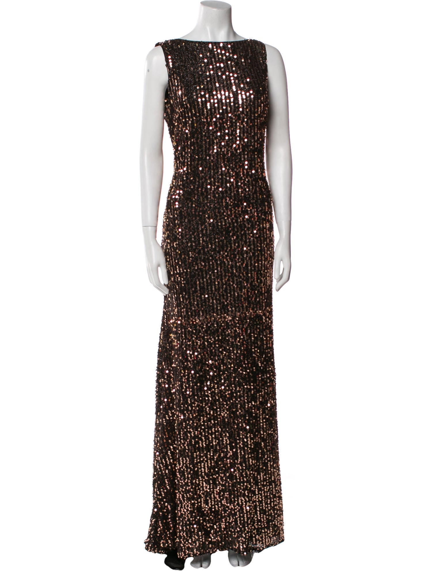 Mac Duggal Bateau Neckline Long Dress