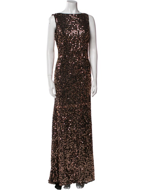 Mac Duggal Bateau Neckline Long Dress