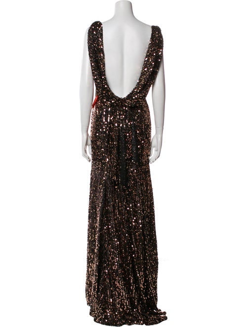 Mac Duggal Bateau Neckline Long Dress