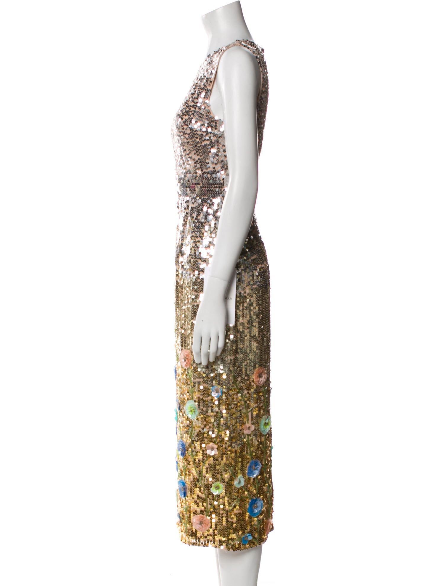 Mac Duggal Printed Midi Length Dress w/ Tags