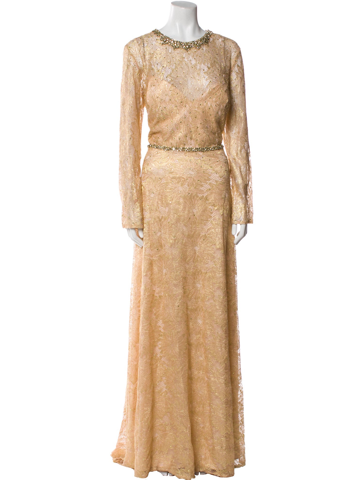 Mac Duggal Crew Neck Long Dress w/ Tags