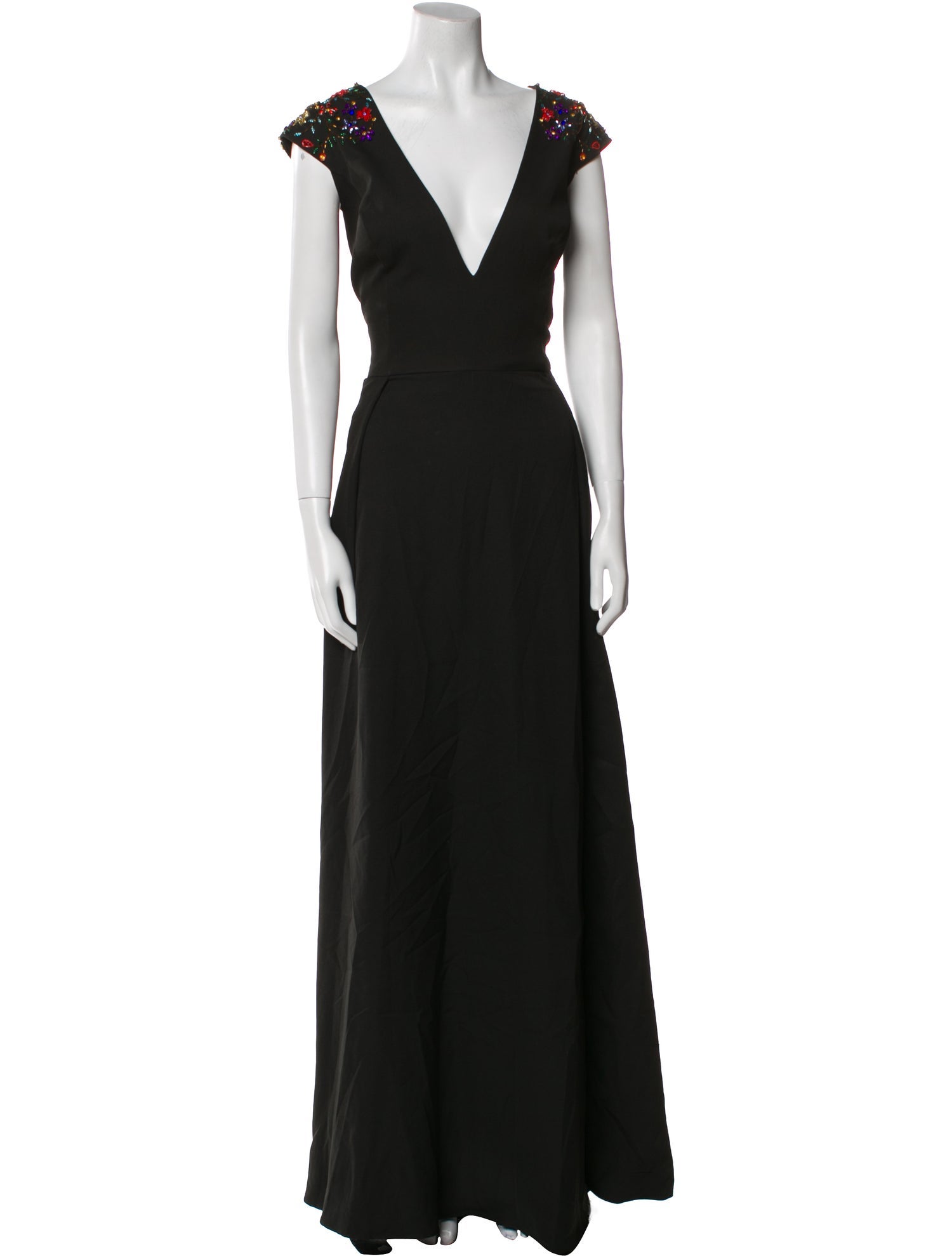 Mac Duggal V-Neck Long Dress