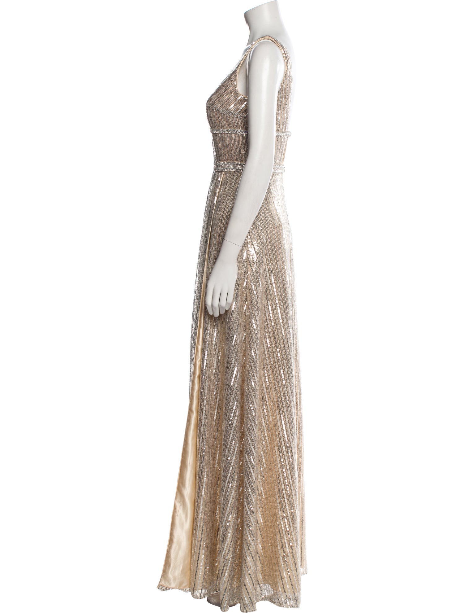 Mac Duggal V-Neck Long Dress