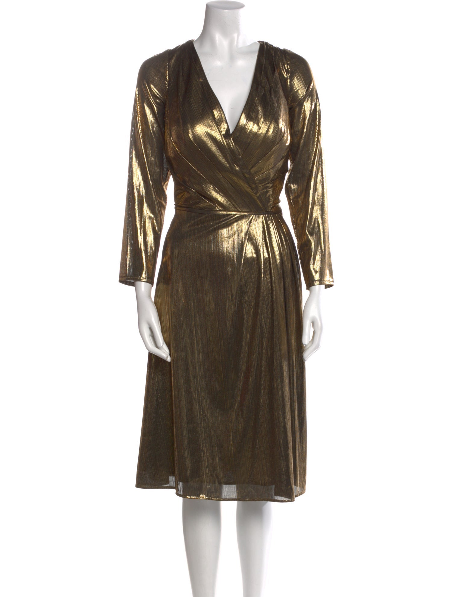 Mac Duggal V-Neck Midi Length Dress w/ Tags