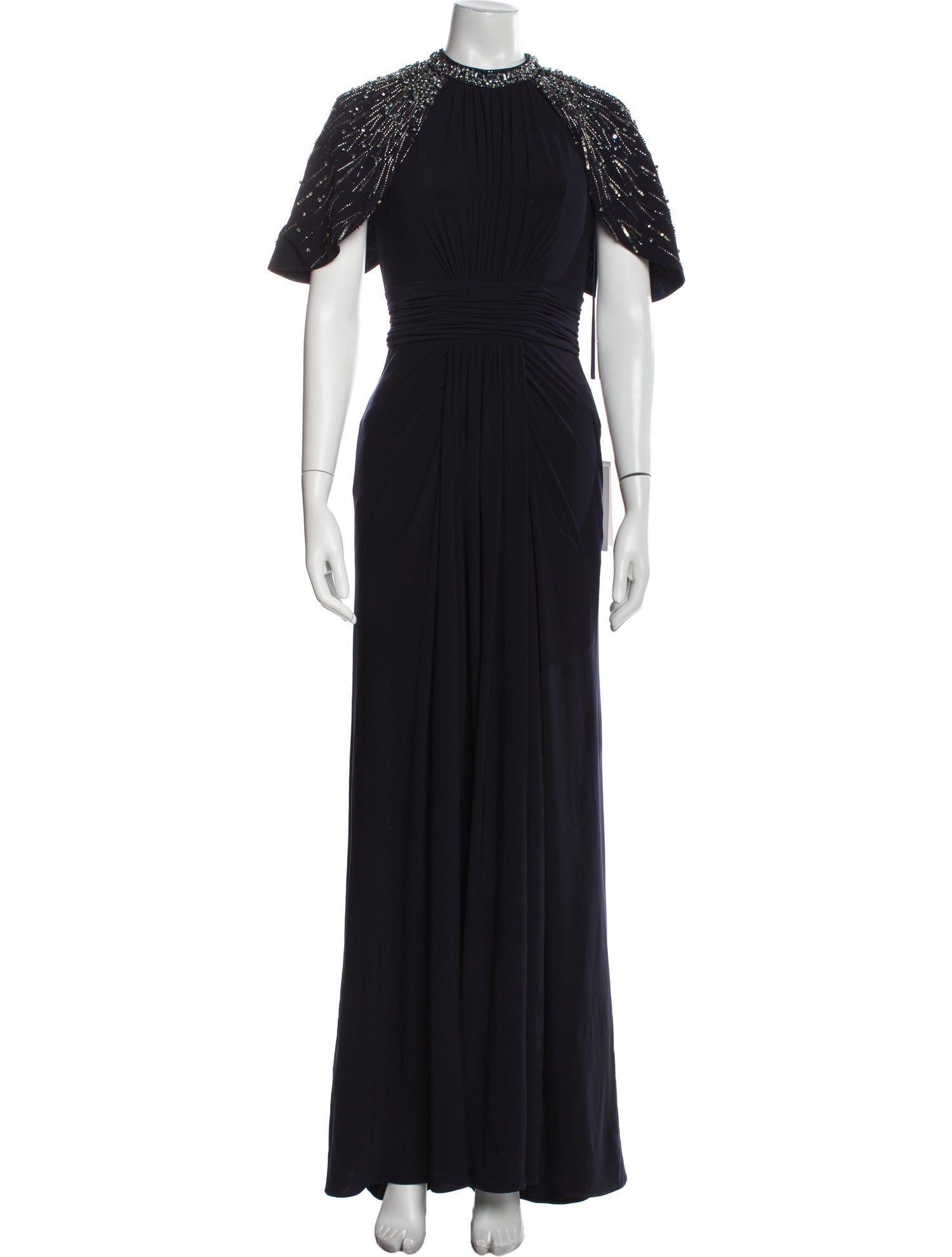 Mac Duggal Crew Neck Long Dress