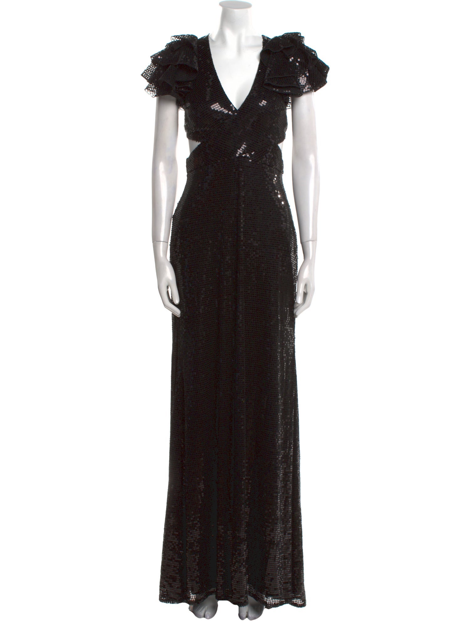 Mac Duggal V-Neck Long Dress