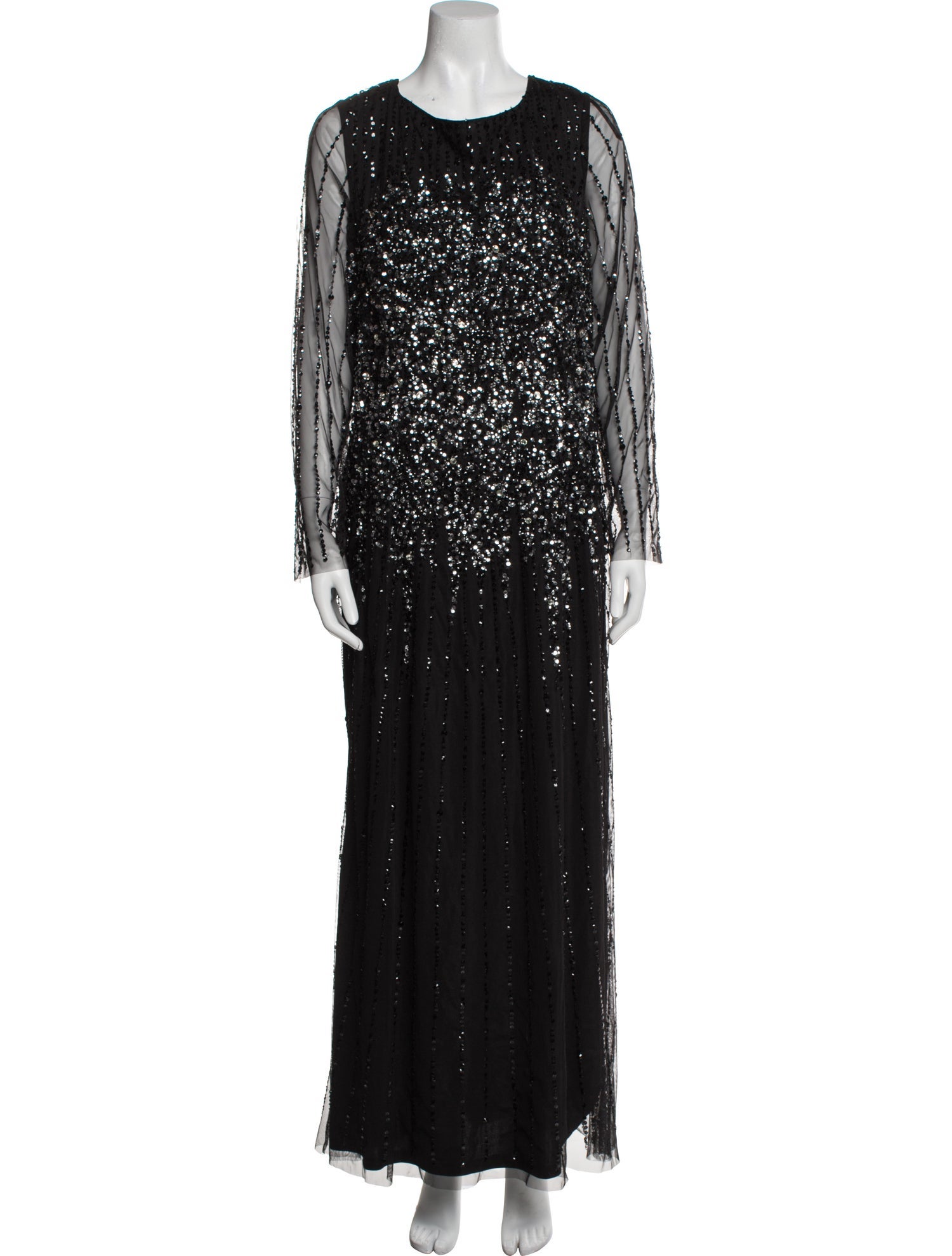 Mac Duggal Scoop Neck Long Dress