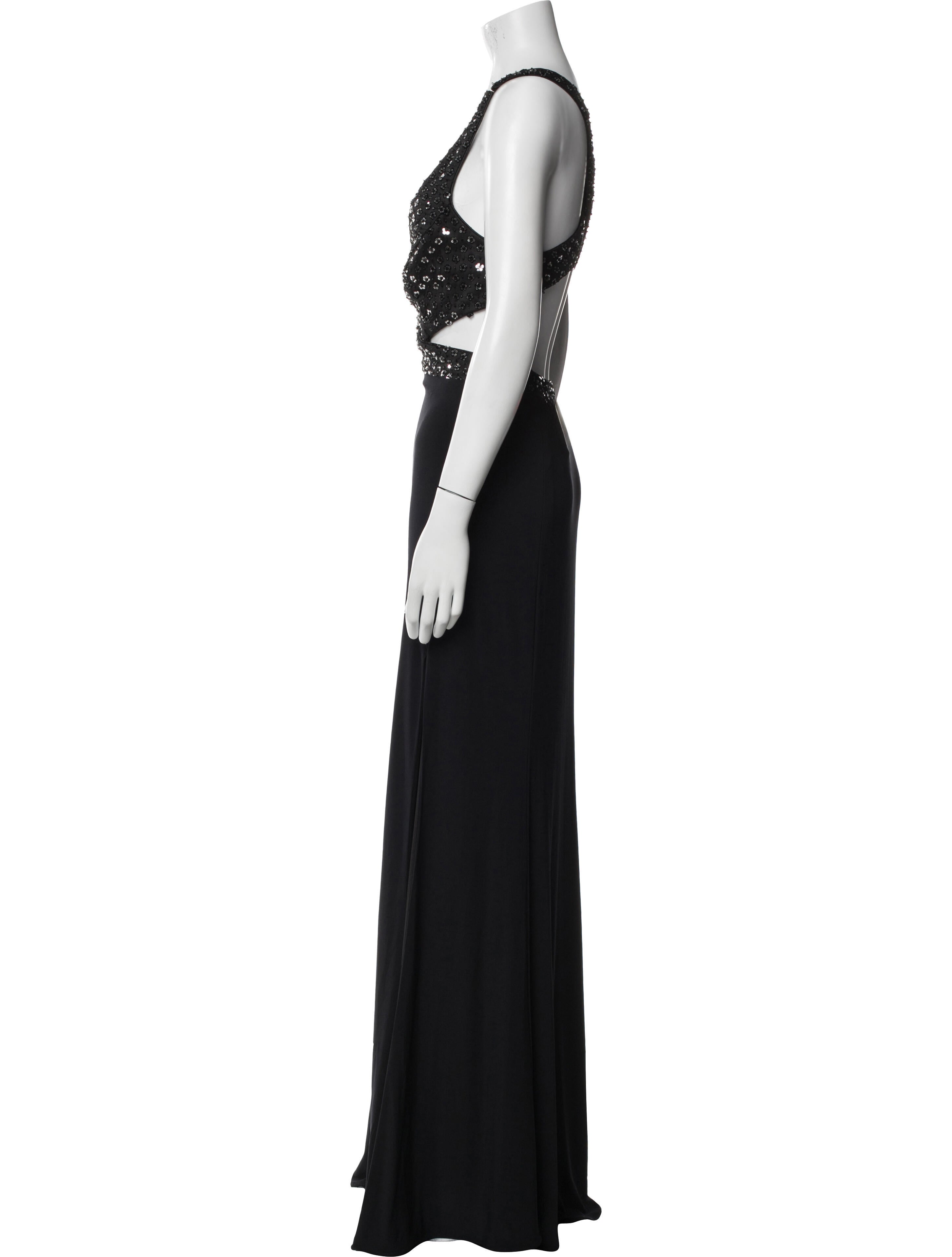 Mac Duggal V-Neck Long Dress
